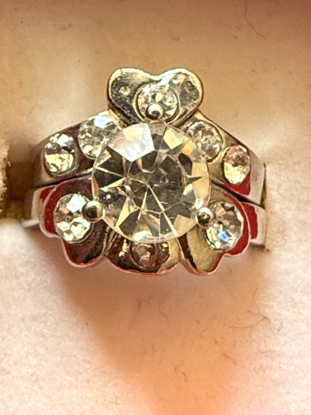 Silver-Tone Two Band Ring